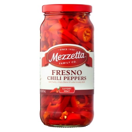 Mezzetta Fresno Chili Peppers  16 Fl Oz Jar