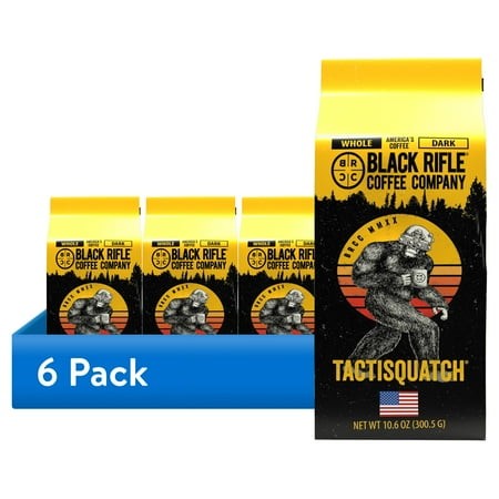 (6 Pack) Black Rifle Coffee Tactisquatch  Dark Roast  Whole Bean Coffee  10.6oz