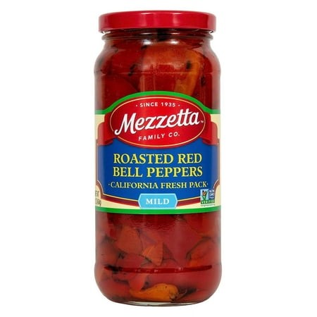 Pack of 6  Mezzetta Mild Roasted Red Bell Peppers  16 Oz