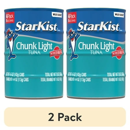 (2 Pack) StarKist Chunk Light Tuna in Vegetable Oil  5 Oz  4 Cans