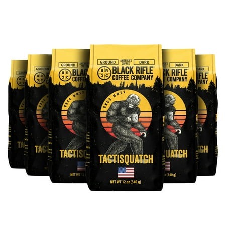 (6 Pack) Black Rifle Coffee Tactisquatch  Dark Roast  Ground Coffee 12 Oz