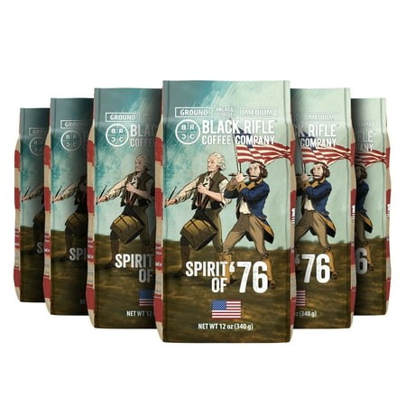 (6 Pack) Black Rifle Coffee Spirit of  76  Medium Roast  Ground Coffee  12 Oz