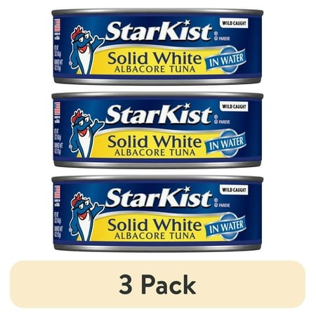 (3 Pack) StarKist Solid White Albacore Tuna in Water  5 Ounce Can