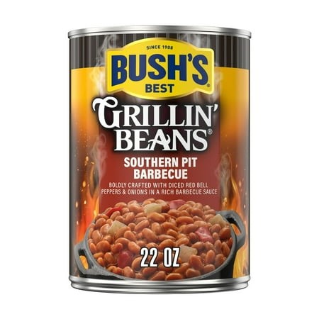 2X-Bush S Grillin  Beans Southern Pit Barbeque  Canned Beans in Sweet & Smoky Sauce  22 Oz