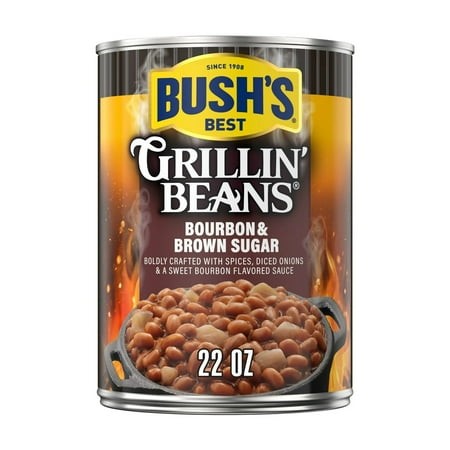 2x-Bush S Bourbon and Brown Sugar Grillin  Beans  Canned Navy Beans  22 Oz