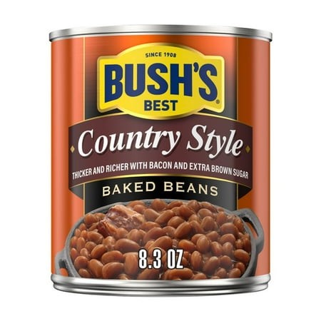 2X-Bush S Country Style Baked Beans  Canned Beans  8.3 Oz