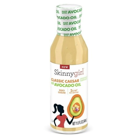 Skinnygirl Avocado Oil Classic Caesar Dressing and Marinade  Gluten Free  Avocado Oil Based  11.5 Fl Oz Bottle -Pack of 4