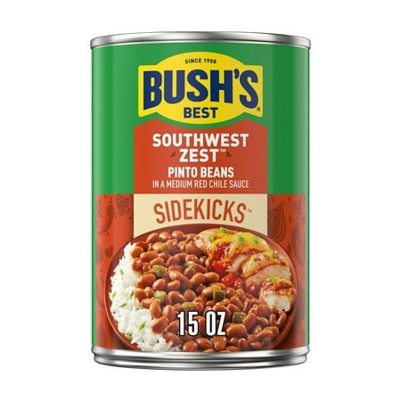 2X-Bush S Sidekicks Southwest Zest Pinto Beans  Canned Beans  15 Oz Can