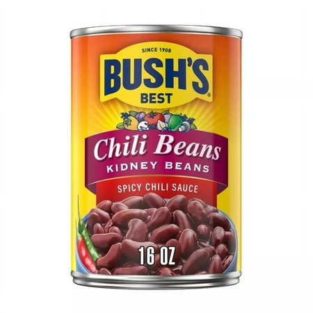 Bush S Kidney Beans in Spicy Chili Sauce 16 Oz - Spicy Chili  Kidney Beans  Protein  Fiber