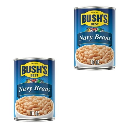 ( 2 Pack ) Bush S Navy Beans  Plant-Based Protein  Canned Beans  16 Oz