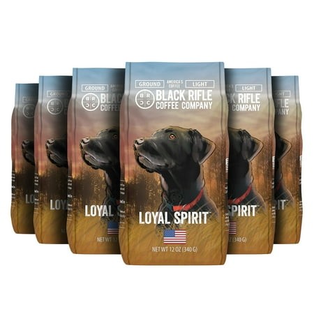 (6 Pack) Black Rifle Coffee Company Loyal Spirit  Light Roast  Ground Coffee  12 Oz