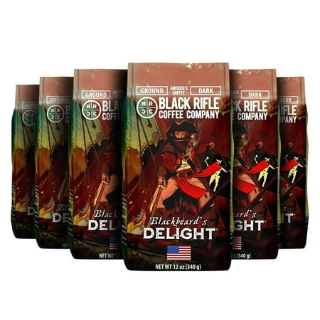 (6 Pack) Black Rifle Coffee Company Blackbeard S Delight  Dark Roast  Ground Coffee  12 Oz