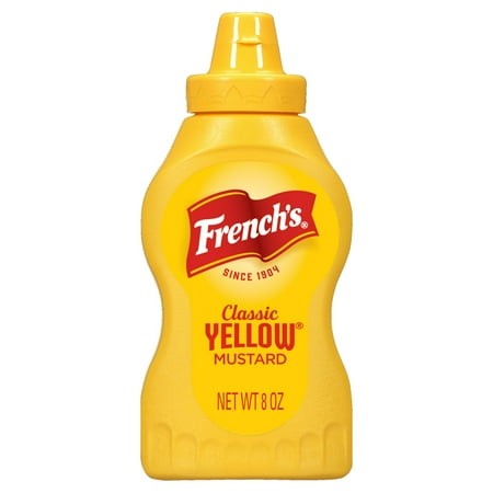 French S No Artificial Flavors Gluten Free Classic Yellow Mustard  8 Oz Bottle(3 Packs)
