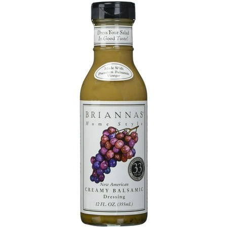 Briannas Creamy Balsamic Vinaigrette Dressing  12 Fl Oz (Pack of 6)