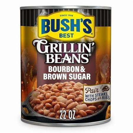 Bush S Canned Bourbon and Brown Sugar Grillin  Beans  Gluten Free  22 Oz
