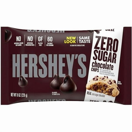 HERSHEY S Zero Sugar Chocolate Baking Chips Bag  8 Oz