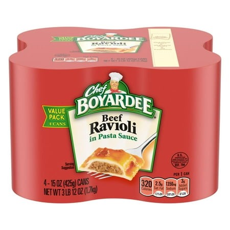 Chef Boyardee Beef Ravioli  4 Ct Pack of 1