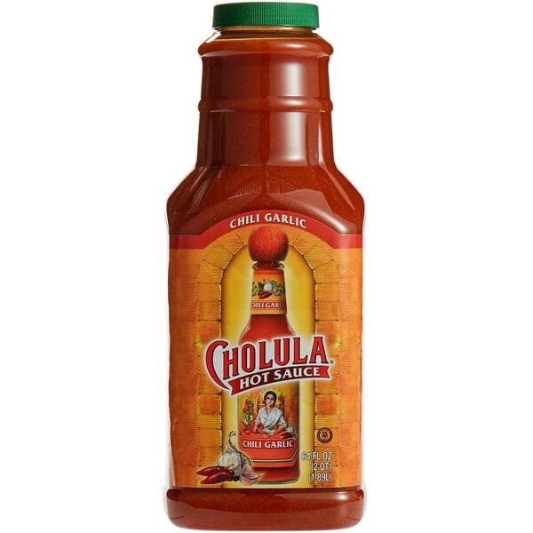 Cholula Non-GMO Chili Garlic Hot Sauce  64 Fl Oz Bottle