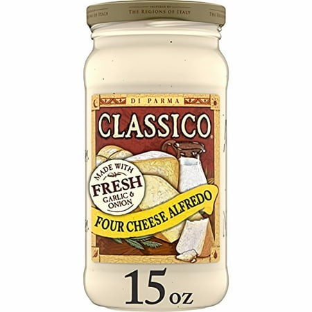 Classico Four Cheese Alfredo Pasta Sauce  15 Oz (Pack of 16)