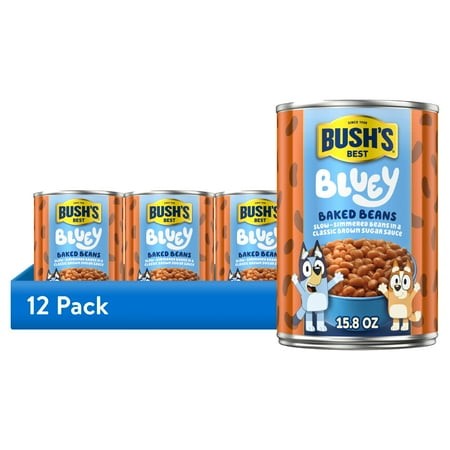 (12 Pack) Bush S Bluey Baked Beans  Canned Beans  15.8 Oz Can