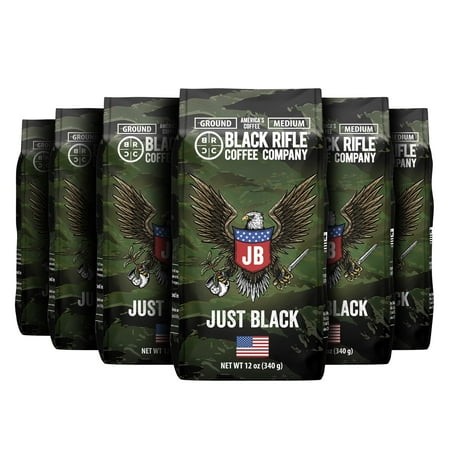 (6 Pack) Black Rifle Coffee Company Just Black Keurig K-Cup Pods  Medium Roast  12 Ct