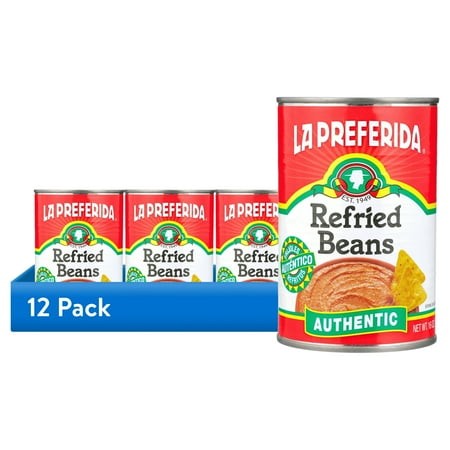 (12 Pack) La Preferida Refried Beans  16 Oz  Can