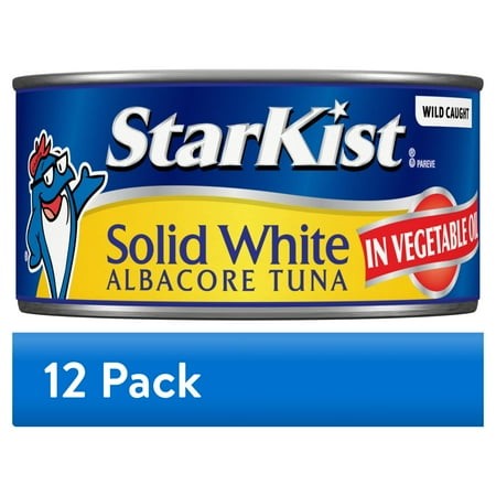 (12 Pack) StarKist Solid White Albacore Tuna in Oil  19g Protein  12 Oz Can