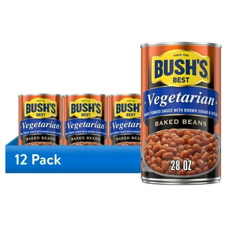 (12 Pack) Bush S Vegetarian Baked Beans  Canned Beans  28 Oz