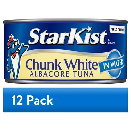 (12 Pack) StarKist Chunk White Albacore Tuna in Water  22g Protein  12 Oz Can