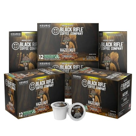 (6 Pack) Black Rifle Coffee Company Hazelnut Keurig K-Cup Pods  Medium Roast  12 Ct