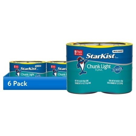 (6 Pack) StarKist Chunk Light Tuna in Water  5 Oz  8 Cans