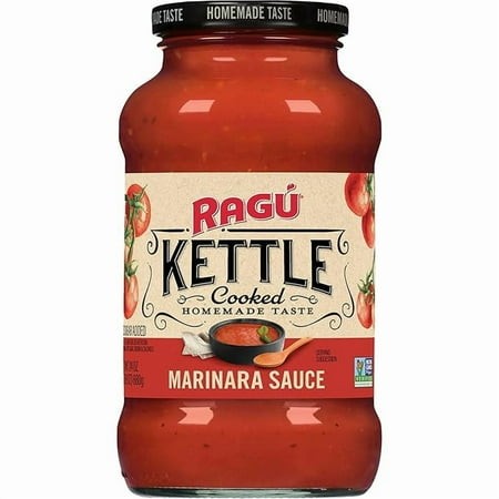 Ragu Kettle Cooked Marinara Pasta Sauce  24 Ounce Jar ( Pack of 3 )