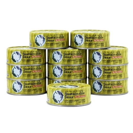 Chunk Light Tuna in Water  No Salt Added  3Rd Party Mercury Tested  100% Sustainably Caught  5 Ounce (Pack of 12)