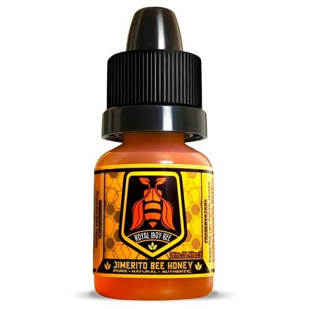 Jimerito Honey  Miel Jimerito  Stingless Bee Honey  100% Natural  Pure  Raw  Authentic  Sweet & Tangy  Yucatán  Royal Lady Bee  12mL Dropper Bottle