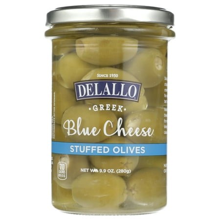 Pack of 6  Delallo Blue Cheese Stuffed Olives  9.9 Oz