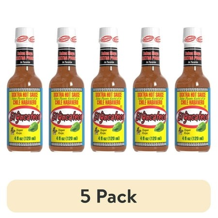 (5 Pack) El Yucateco Chile Habanero Xxxtra Hot Sauce  4 Fl Oz