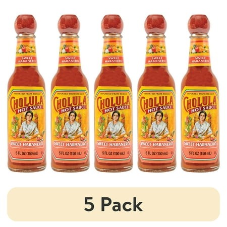 (5 Pack) Cholula Kosher Sweet Habanero Hot Sauce  5.0 Fl Oz Bottle