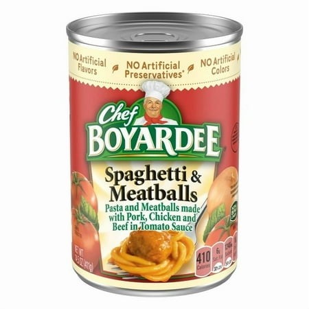 Chef Boyardee Spaghetti and Meatballs in Tomato Sauce Ready to Eat Meal 14.5 Oz Can (Pack of 5)