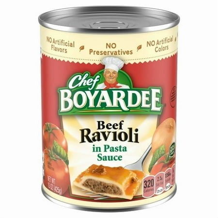 Chef Boyardee Beef Ravioli in Pasta Sauce Ready-to-Eat Meal 15 Oz Can (Pack of 3)