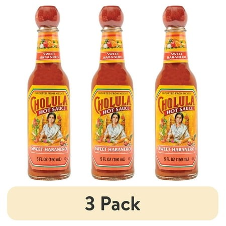 (3 Pack) Cholula Kosher Sweet Habanero Hot Sauce  5.0 Fl Oz Bottle