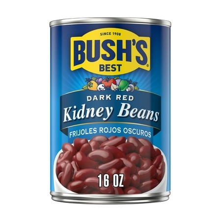 (3 Pack) Bush S Dark Red Kidney Beans  Canned Beans  16 Oz