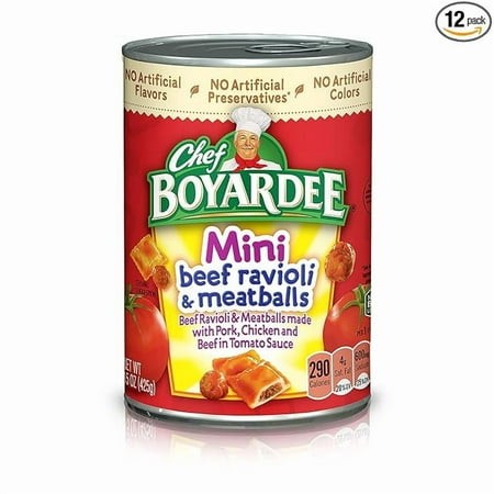 Chef Boyardee Mini Beef Ravioli and Meatballs  15 Oz Can