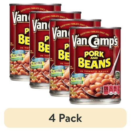 (4 Pack) Van Camp S Pork and Beans in Tomato Sauce 15.0 Oz