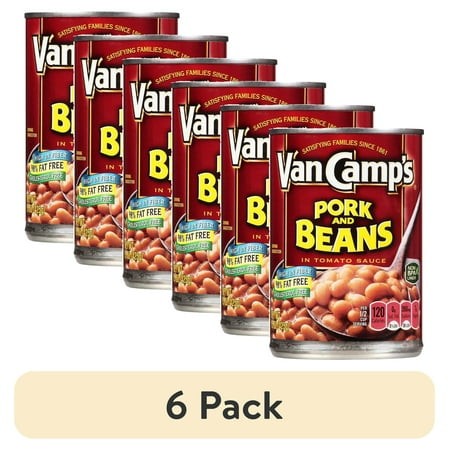 (6 Pack) Van Camp S Pork and Beans in Tomato Sauce 15.0 Oz