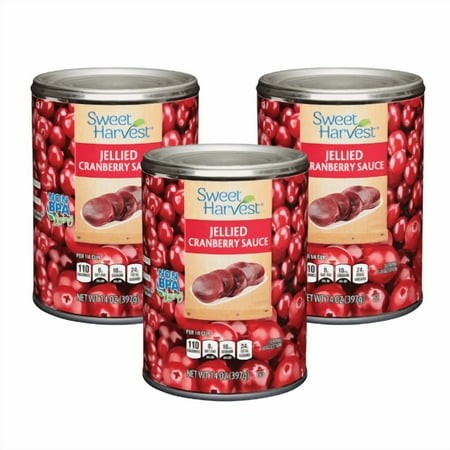 Sweet Harvest Jellied Cranberry Sauce 14 Oz 3 Pack