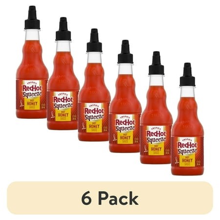 (6 Pack) Frank S RedHot Hot Honey Squeeze Hot Sauce  12 Fl Oz