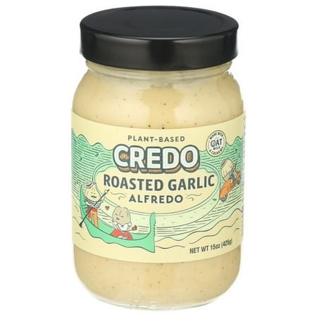 Pack of 6 Credo Foods Roasted Garlic Alfredo Sauce 15 Oz