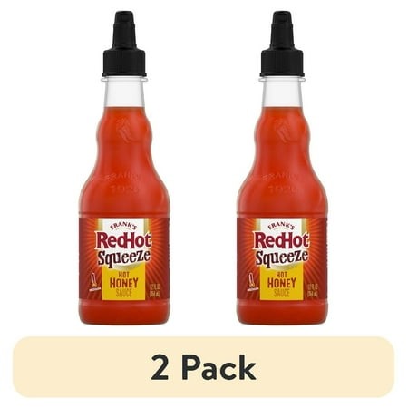 (2 Pack) Frank S RedHot Hot Honey Squeeze Hot Sauce  12 Fl Oz