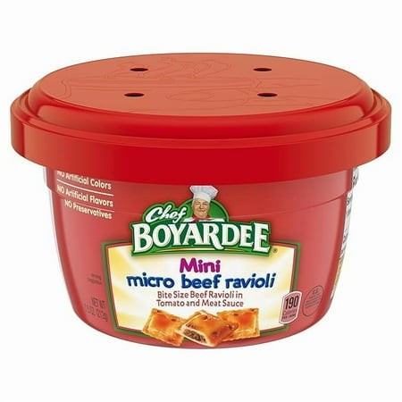 Pack of 2 Chef Boyardee Micro Mini Beef Ravioli  7.5 Oz
