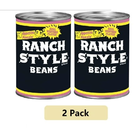 (2 Pack) Ranch Style Canned Pinto Beans  Real Western Flavor  15 Oz